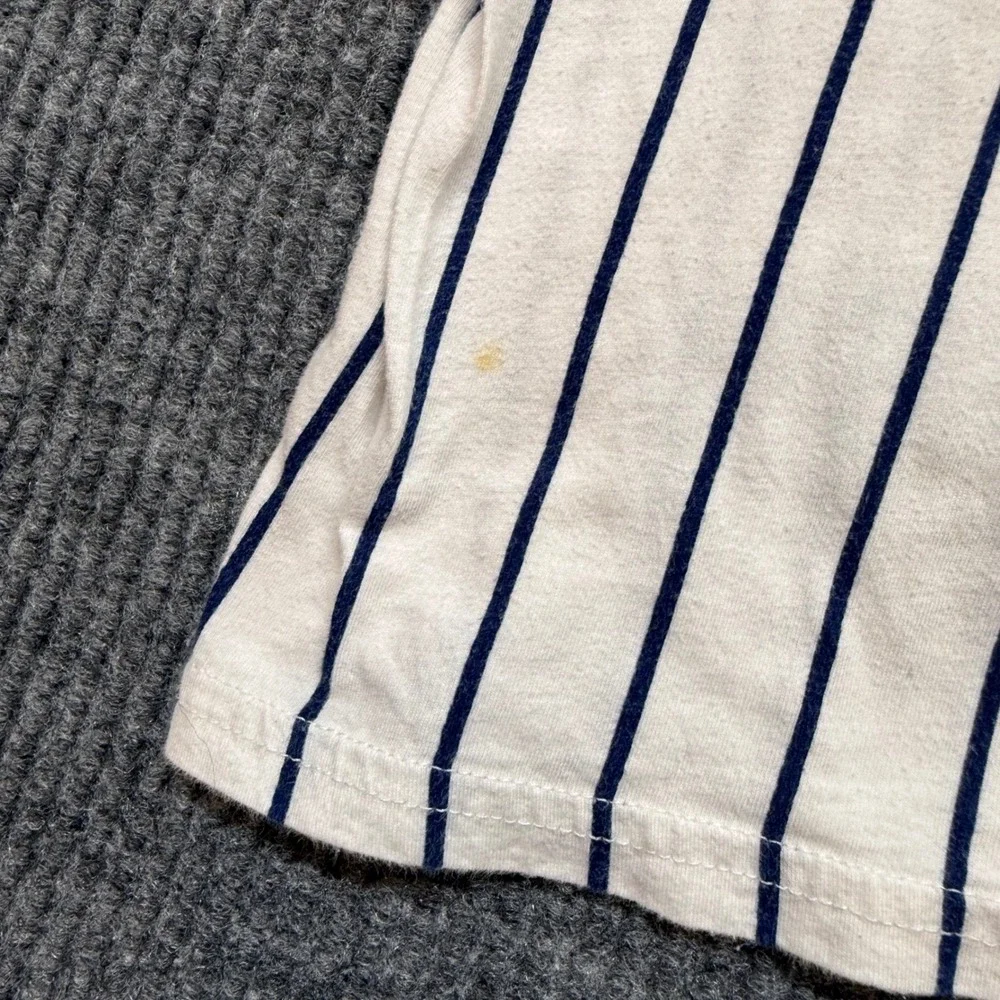 NY Yankees‎ White Navy Pinstripe Lounge Pants Women Large MLB Athleisure Jogger